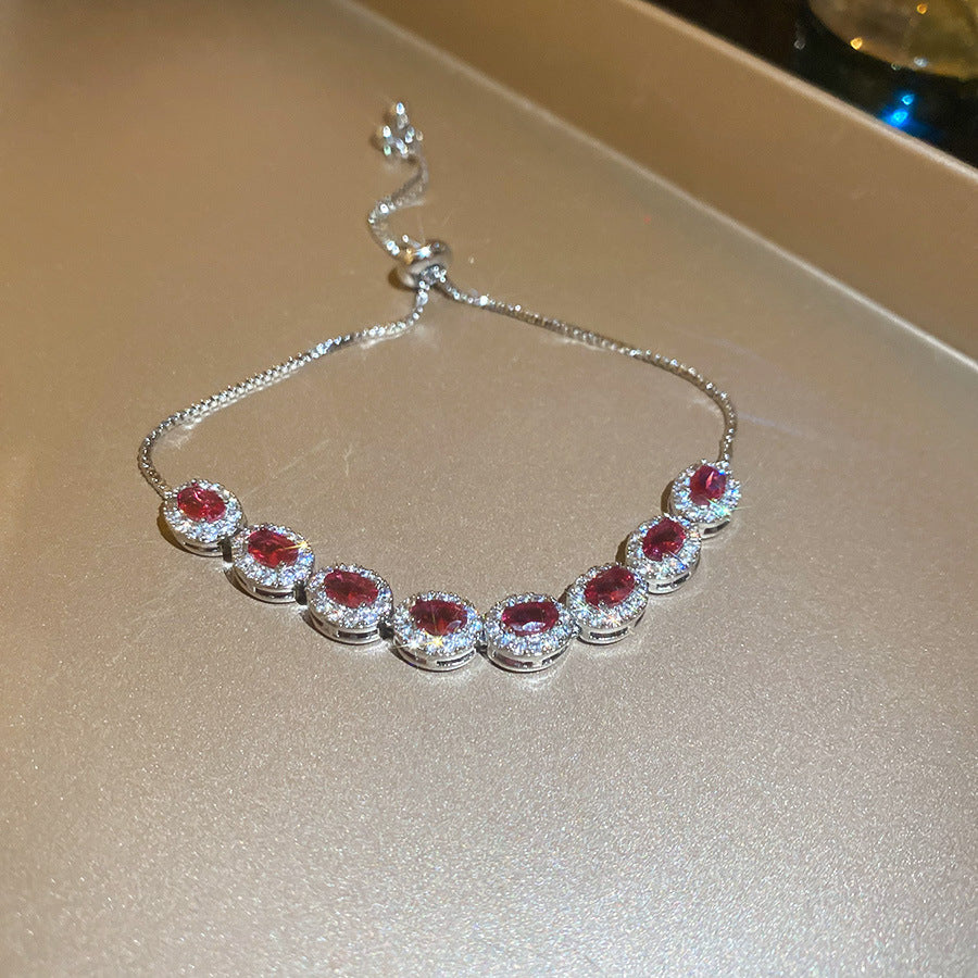 18k vergoldetes Zirkon-Kleeblatt-Blumen-Armband zum Anklipsen