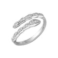 S925 Sterling Silver Sparkling Zircon Spirit Snake Ring For Women, Premium Open Ring, Simple & Versatile, Light Luxury Niche Design Finger Ring