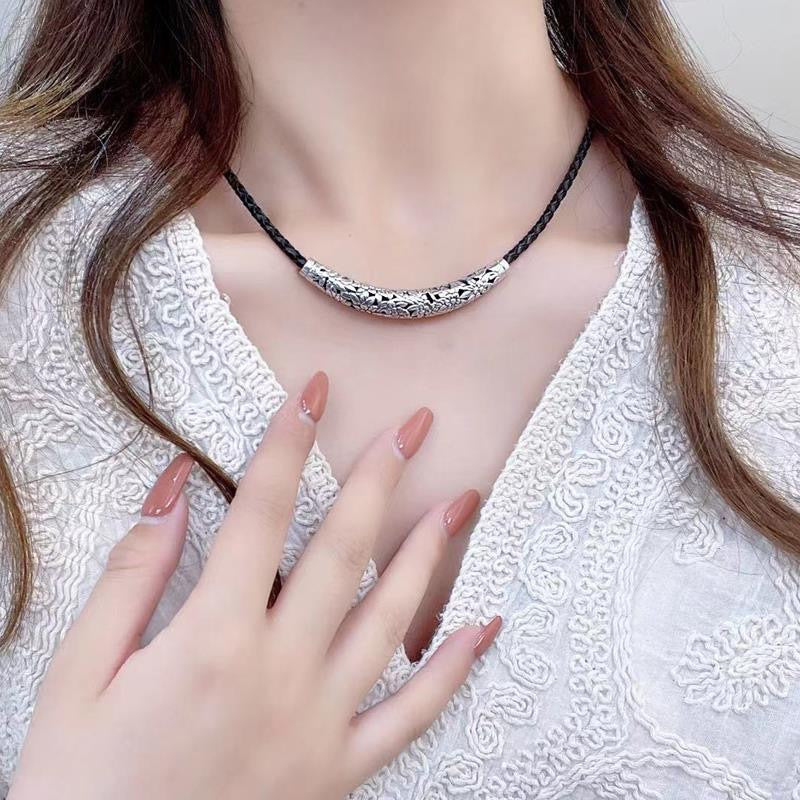 Ethnischer vielseitiger personalisierter Lederketten-Halsband