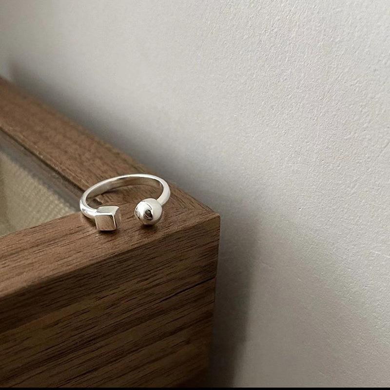 925 Sterling Silber Unregelmäßige Stapelbare Ringe für Frauen, Minimalistischer INS-Stil, Anlaufbeständig & Vielseitige Bandringe