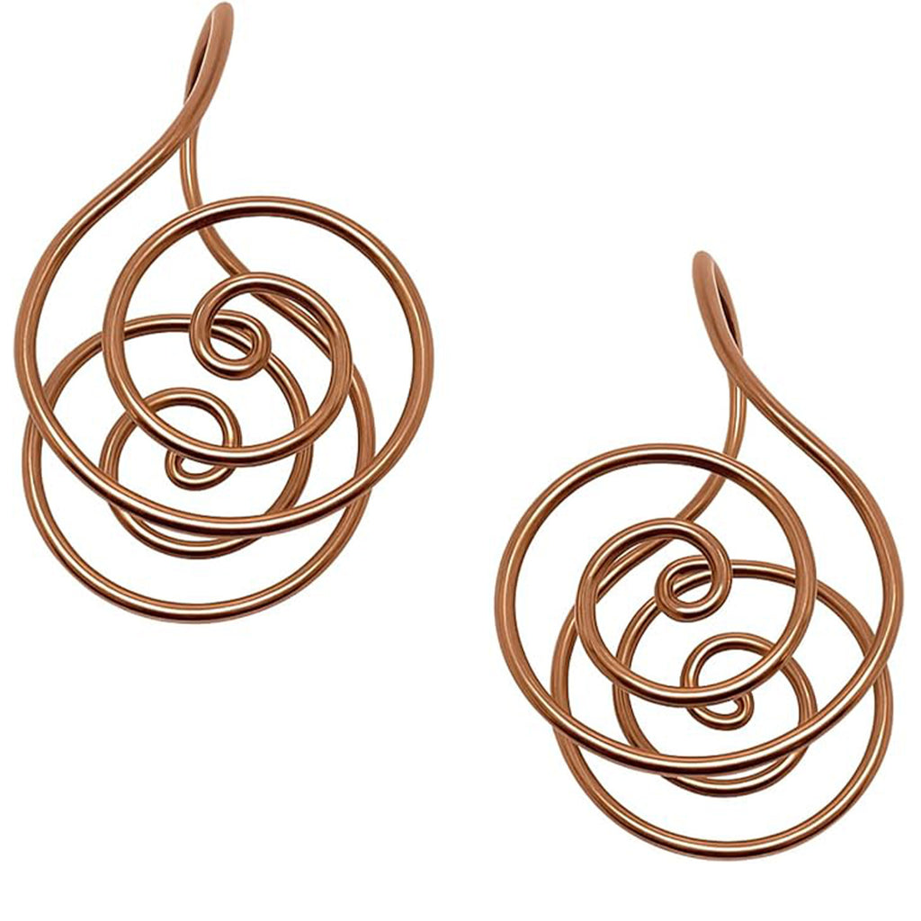 Fashionable Personalized Spiral Palm Ring Earrings