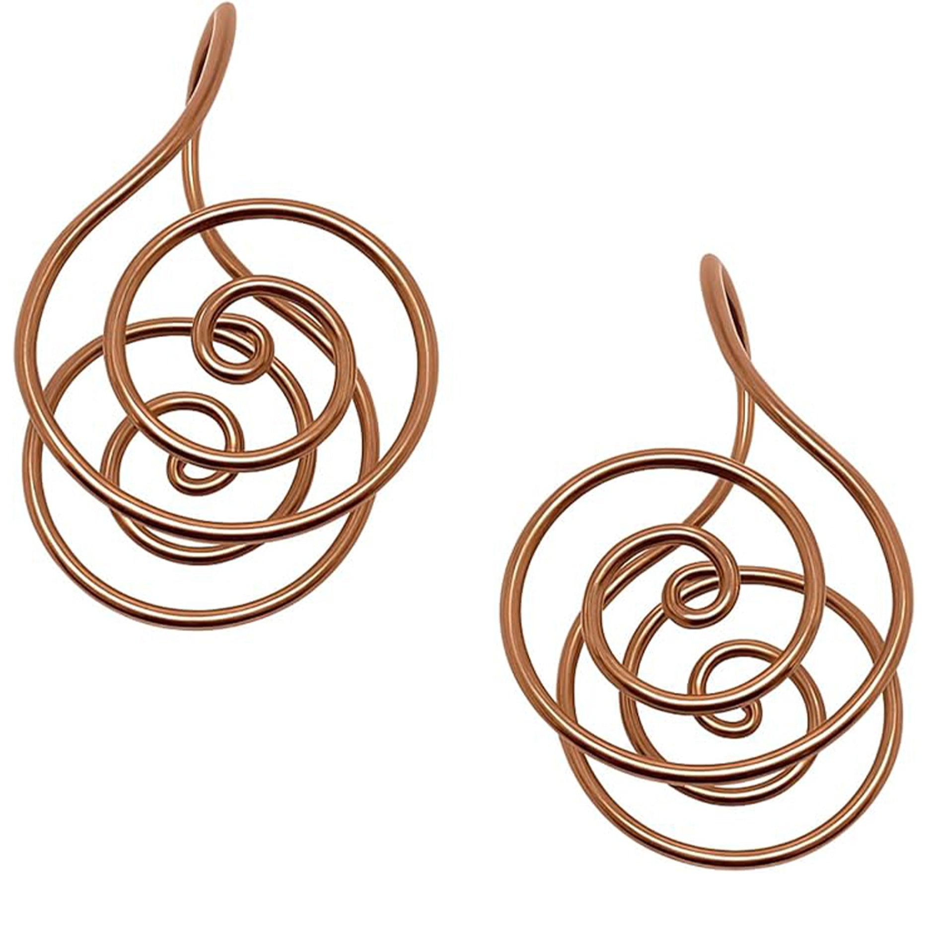Fashionable Personalized Spiral Palm Ring Earrings