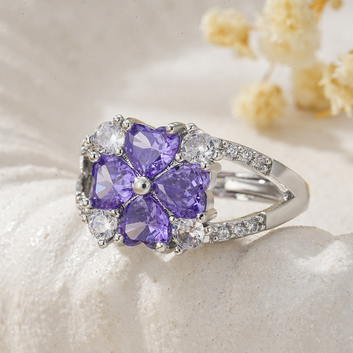 Colorful Zircon Cute Swan Ring