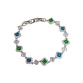 Light Luxury Fashionable All-Match Micro-Set Colorful Zircon Bracelet