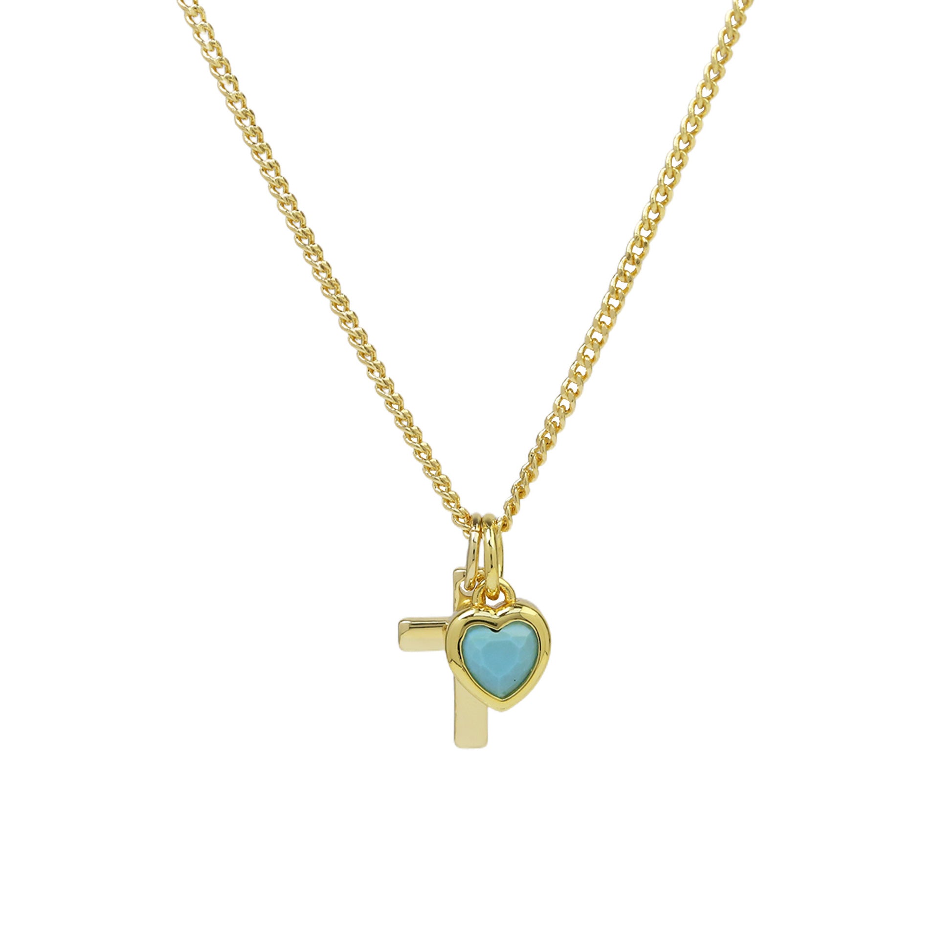 Heart-Shaped December Birthstone Pendant Necklace