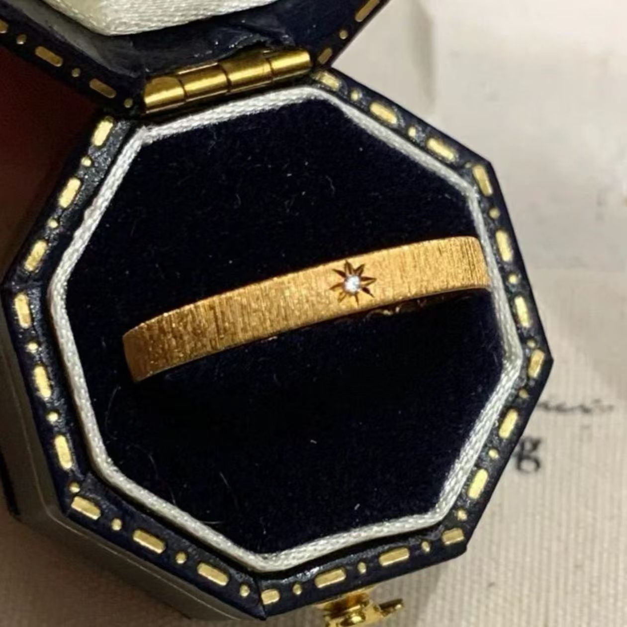 Niche Mondstein Schwarz & Weiß Paarringe für Herren & Damen, Vintage Luxus Verstellbarer Offener Band