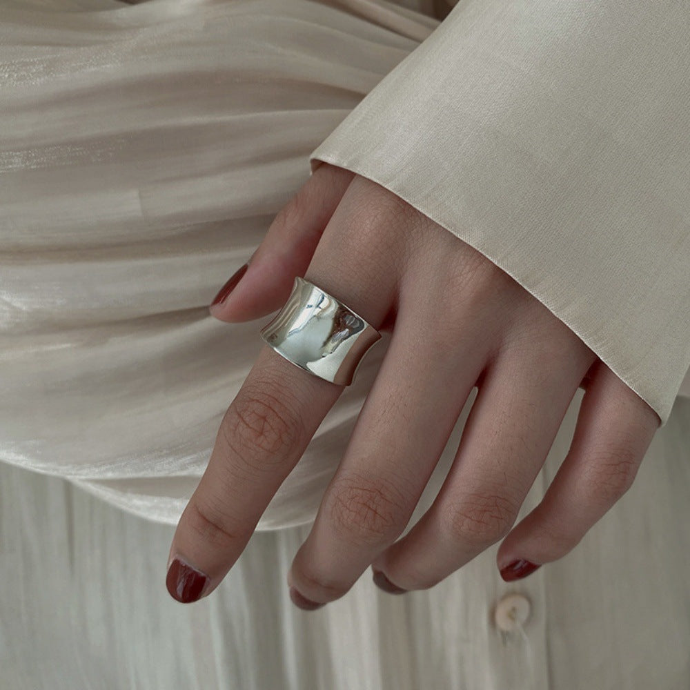 Damenring aus Sterlingsilber 925, Vintage minimalistischer, nicht anlaufender Schmuck