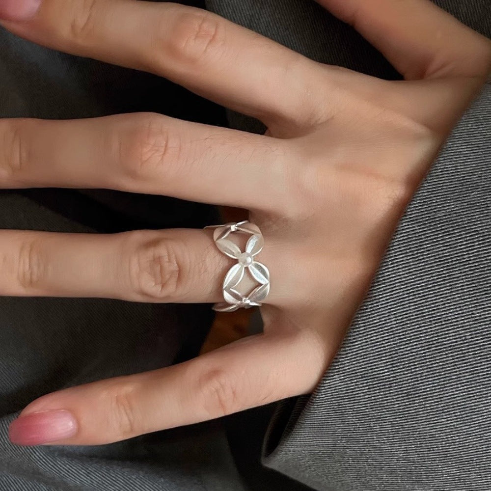 Damenring aus Sterlingsilber 925, Vintage minimalistischer, nicht anlaufender Schmuck