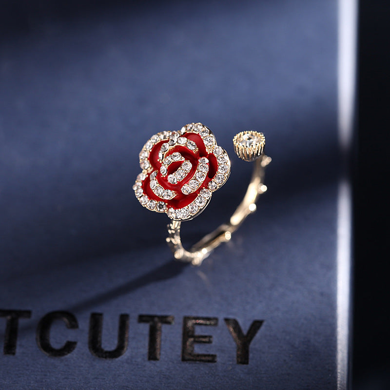Eleganter Retro-Schmuck Strassbesetzter Ring