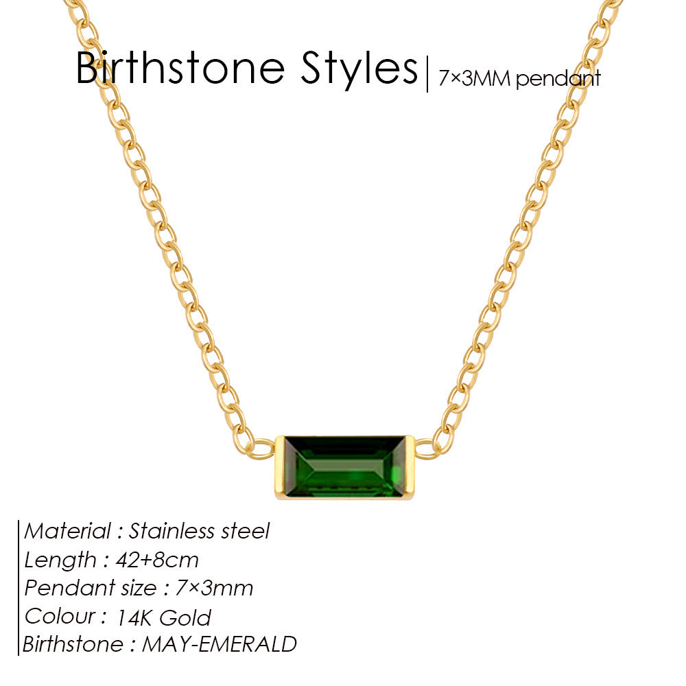 18K Gold-plated Layered Choker With A December Birthstone Pendant