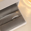 S999 Pure Silver Starry Knot Ring For Women, INS Niche Design, Light Luxury, Minimalist Frosted Hollow Star Finger Ring