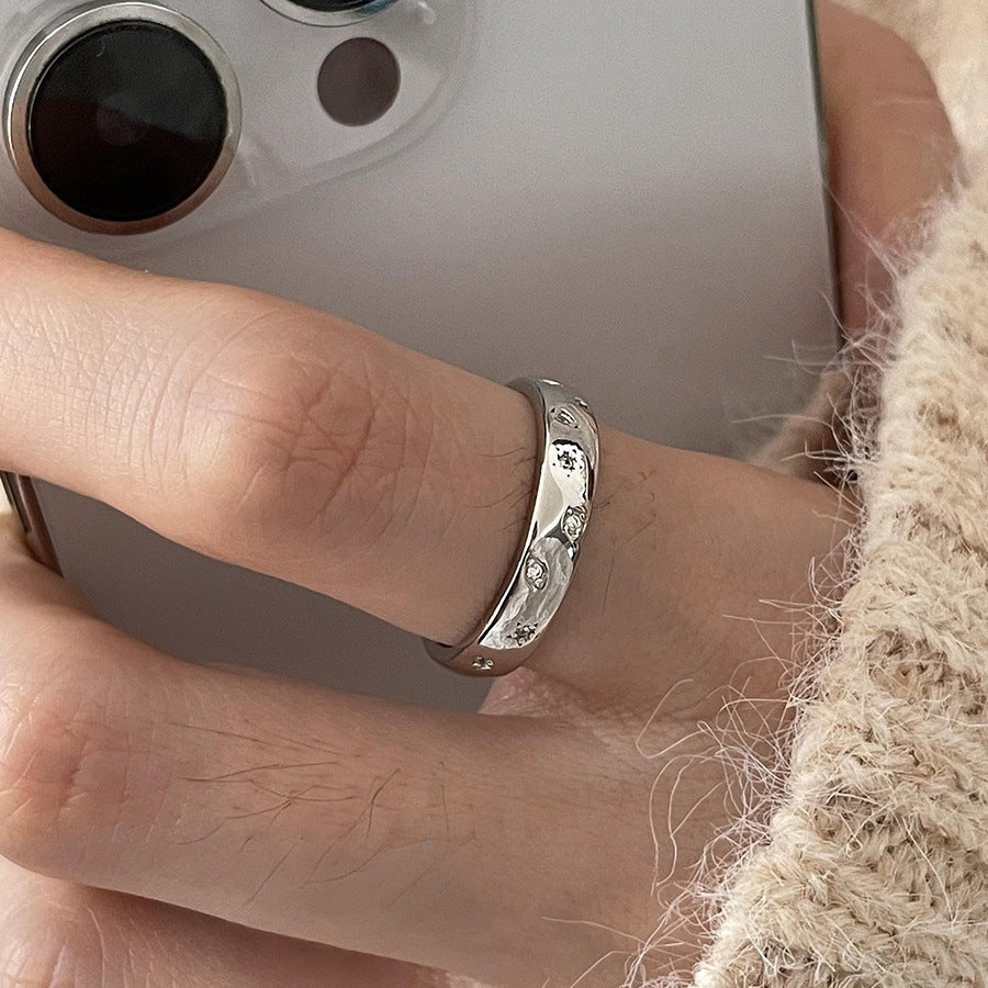 S925 Sterling Silberringe für Damen, minimalistischer Vintage-Fingerschmuck, der nicht anläuft
