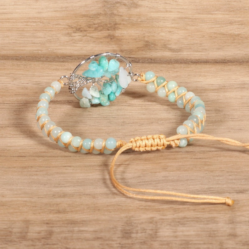 Baumförmiger Charm, geflochtenes Doppelstrang-Armband