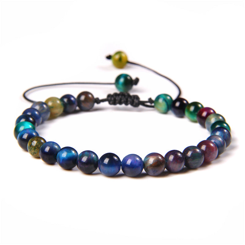 6mm Natursteinperlen Damenarmband Yoga Energie Sport