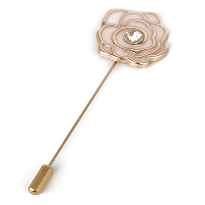 Rose brooch-maroon-zinc alloy-1 piece