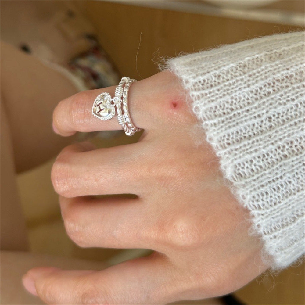 Vintage S925 Silberringe Damen, minimalistische luxuriöse stilvolle Fingerringe