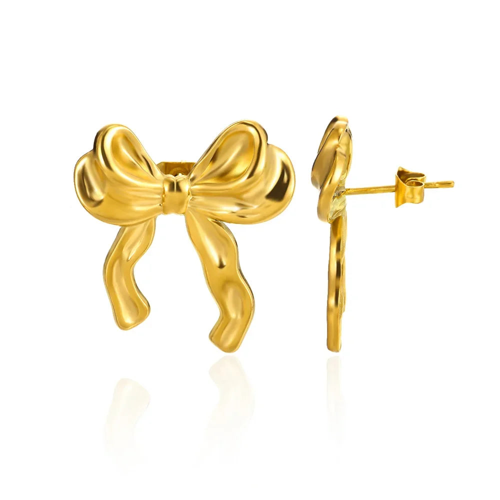Pendientes de acero inoxidable con flor geométrica para mujer, aretes dulces con forma de girasol, chapados en oro, joyería para perforación de orejas, accesorios de boda, regalos