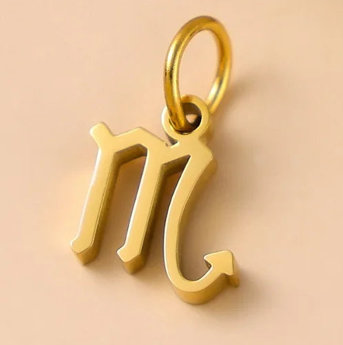 10PCS Stainless Steel Star Zodiac Sign 12 Constellation Pendant Accessories for Necklace Women Man Jewelry Gifts Wholesale