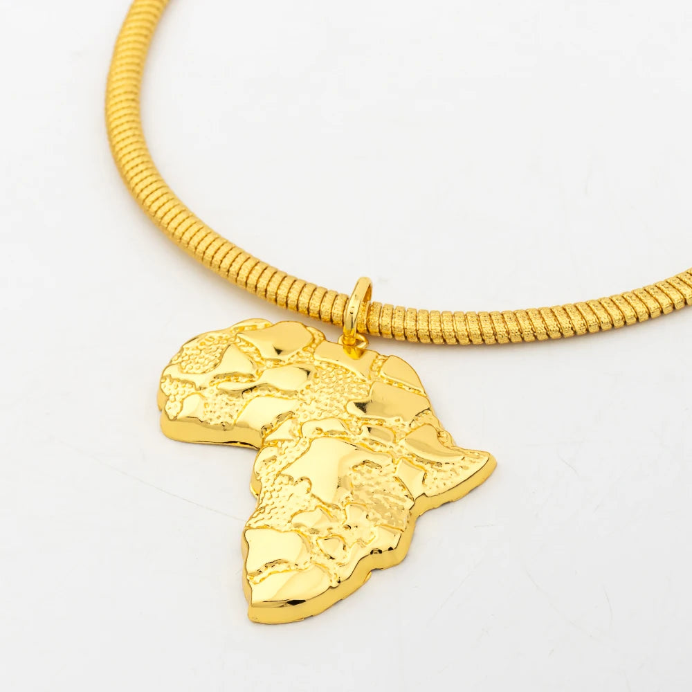 Afrikanischer Goldschmuck für Damen, großes Ohrring- und Anhänger-Set, italienische Luxus-Halskette, Armreif, Ring, Hochzeitsgeschenk