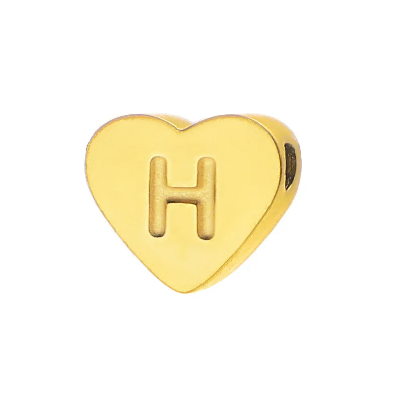 SUNIBI Anfangsbuchstabe Herzform-Anhänger für Halsketten Edelstahl-Halskette für Damen Armband für die Schmuckherstellung von Ohrringen