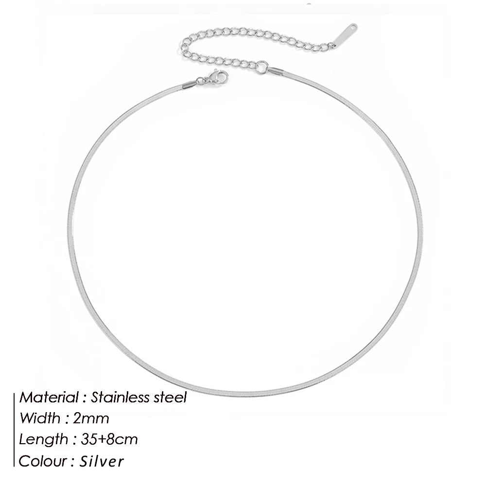 SUNIBI 316L Edelstahl Halskette für Damen Goldfarbene Statement Choker Halsketten Verblassen nicht Schmuck Großhandel
