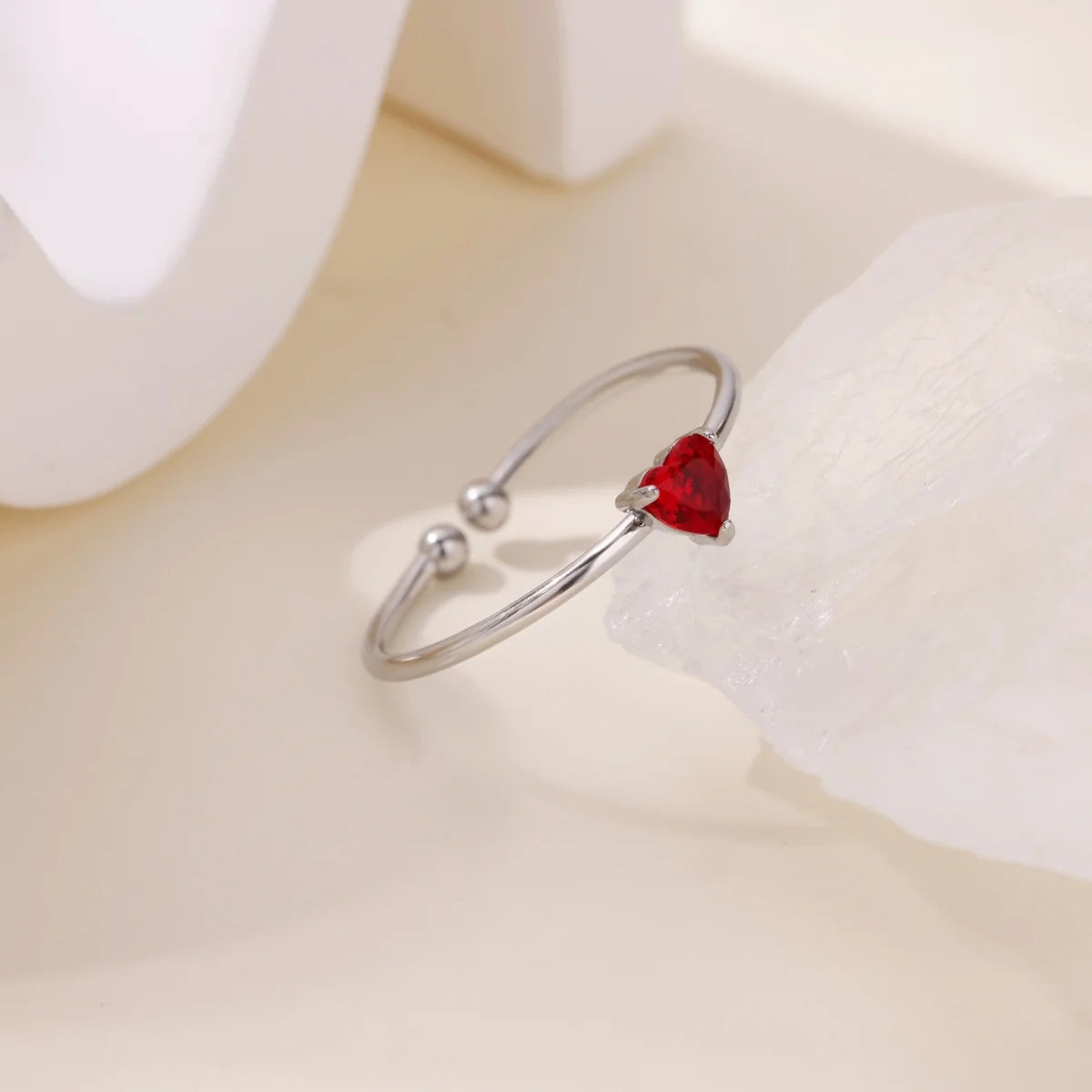 2025 Geburt Bunte Zirkonia Herz Öffnungsringe für Frauen Mode Zierliche Edelstahl Prinzessin Ring Schmuck Hochzeit Geschenk