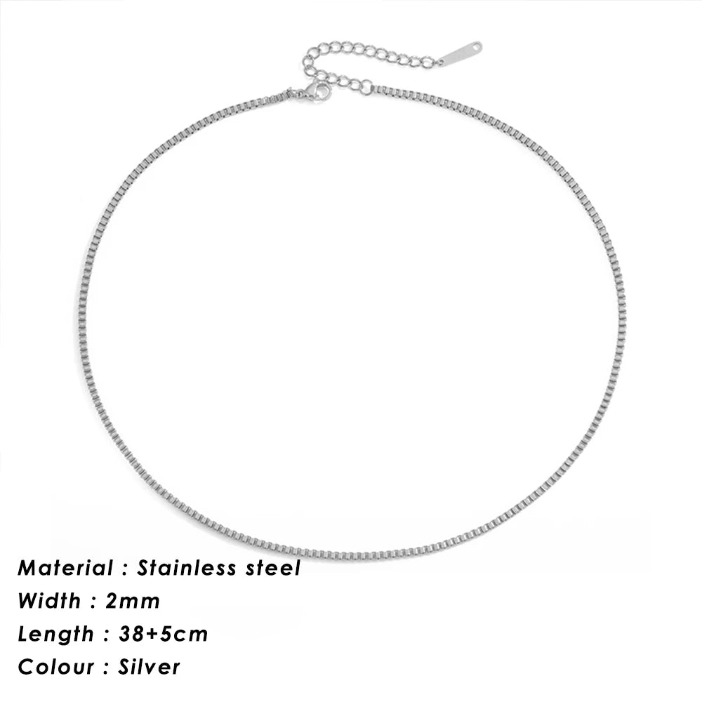 SUNIBI 316L Edelstahl Halskette für Damen Goldfarbene Statement Choker Halsketten Verblassen nicht Schmuck Großhandel