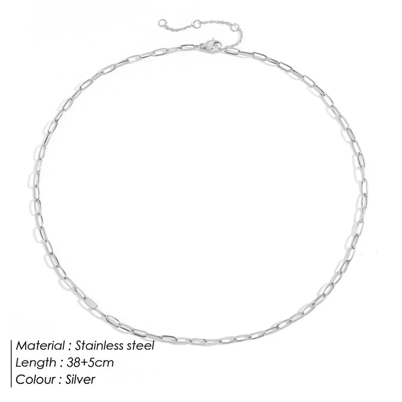 SUNIBI 316L Edelstahl Halskette für Damen Goldfarbene Statement Choker Halsketten Verblassen nicht Schmuck Großhandel