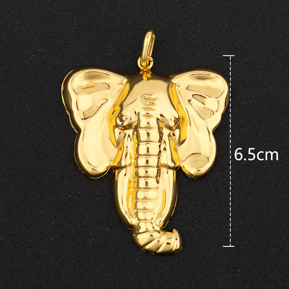 Hip Hop Personality Pendant Gold Color African Map Mermaid Dollar Euro Shape Pendant for Women Men Luxury Copper Chain Jewelry