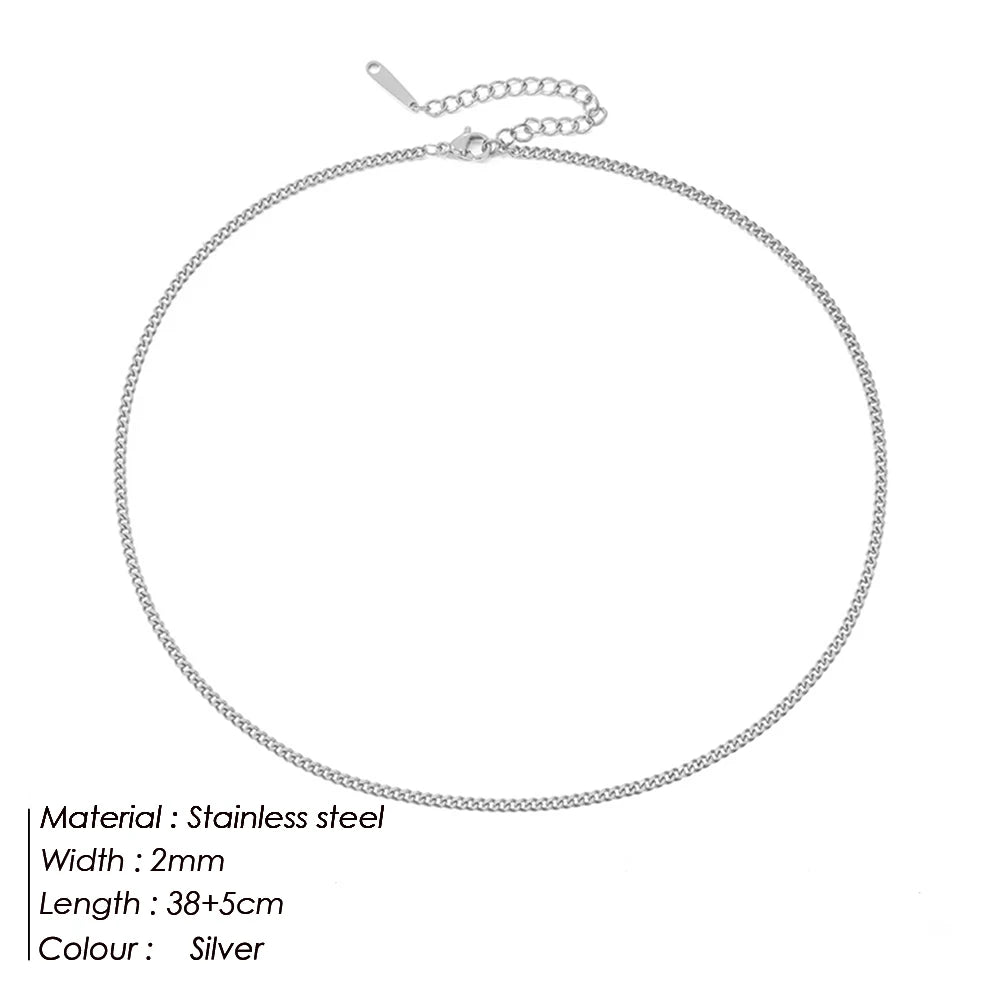 SUNIBI 316L Edelstahl Halskette für Damen Goldfarbene Statement Choker Halsketten Verblassen nicht Schmuck Großhandel