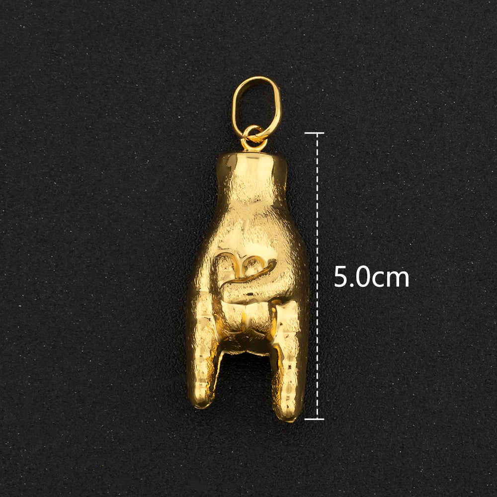 Gold Color Hip Hop Personality Pendant African Map Mermaid Dollar Euro Shape Pendant Party Jewelry Birthday Gifts
