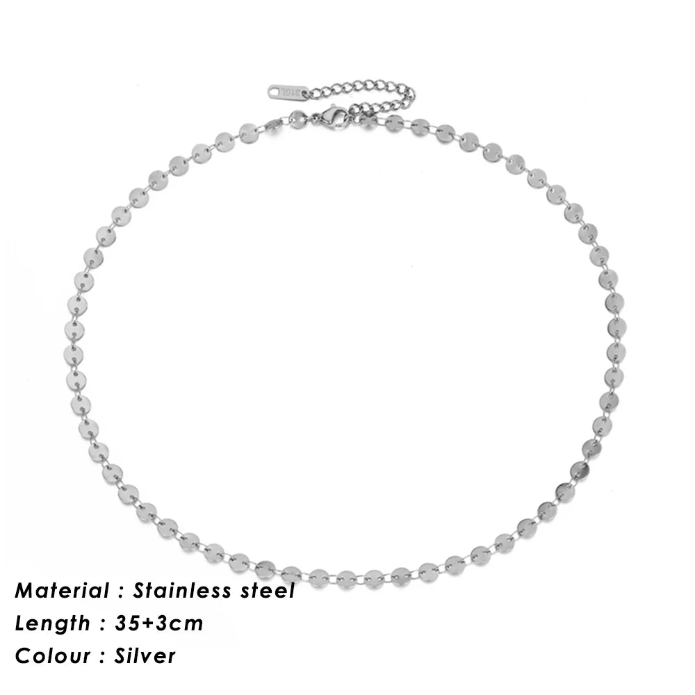SUNIBI 316L Edelstahl Halskette für Damen Goldfarbene Statement Choker Halsketten Verblassen nicht Schmuck Großhandel