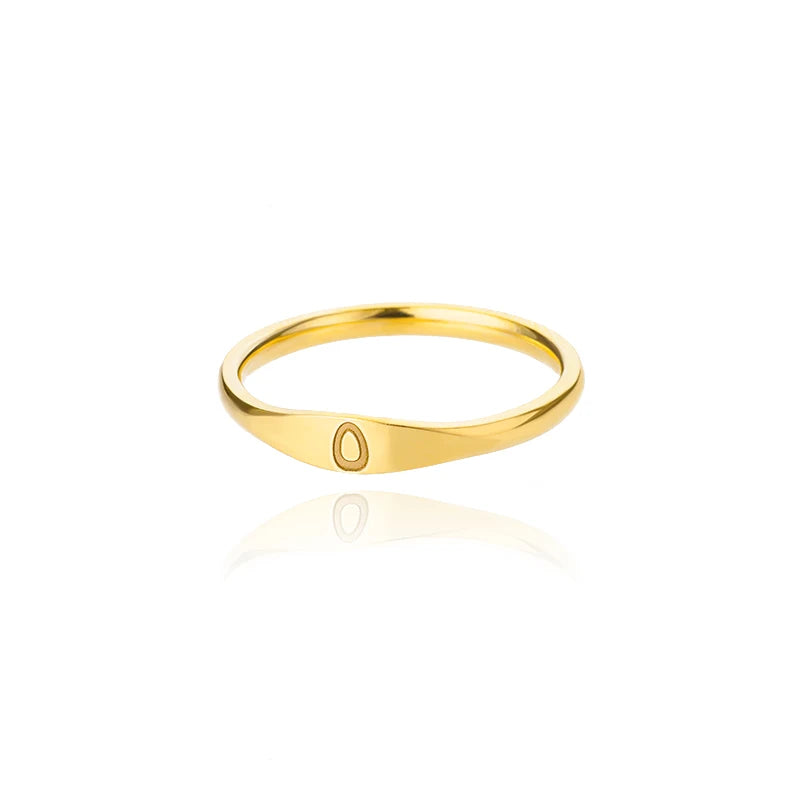 Kleine Initialen-Ringe für Damen, Edelstahl, goldfarben, ästhetischer Fingerring, modischer Hochzeitsschmuck, Geschenk Anillos 2023