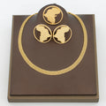 Brasilianisches 18 Karat vergoldetes Schmuckset für Damen, irreguläres Design, Clip-Ohrringe und verstellbarer Ring, Schmuckset-Zubehör, Geschenke