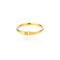 Tiny Initial Letter Rings For Women Stainless Steel Gold Color Aesthetic Finger Ring Fashion Wedding Jewelry Gift anillos 2023