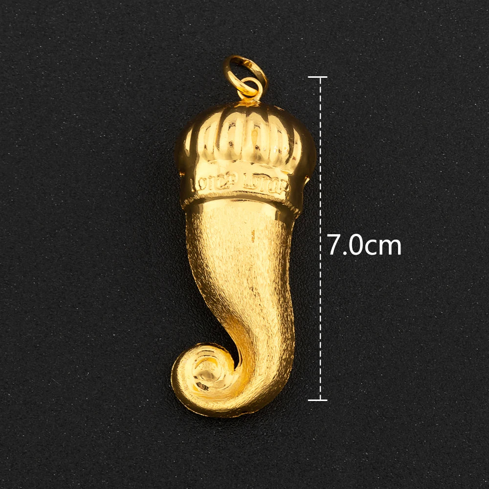 Hip Hop Personality Pendant Gold Color African Map Mermaid Dollar Euro Shape Pendant for Women Men Luxury Copper Chain Jewelry