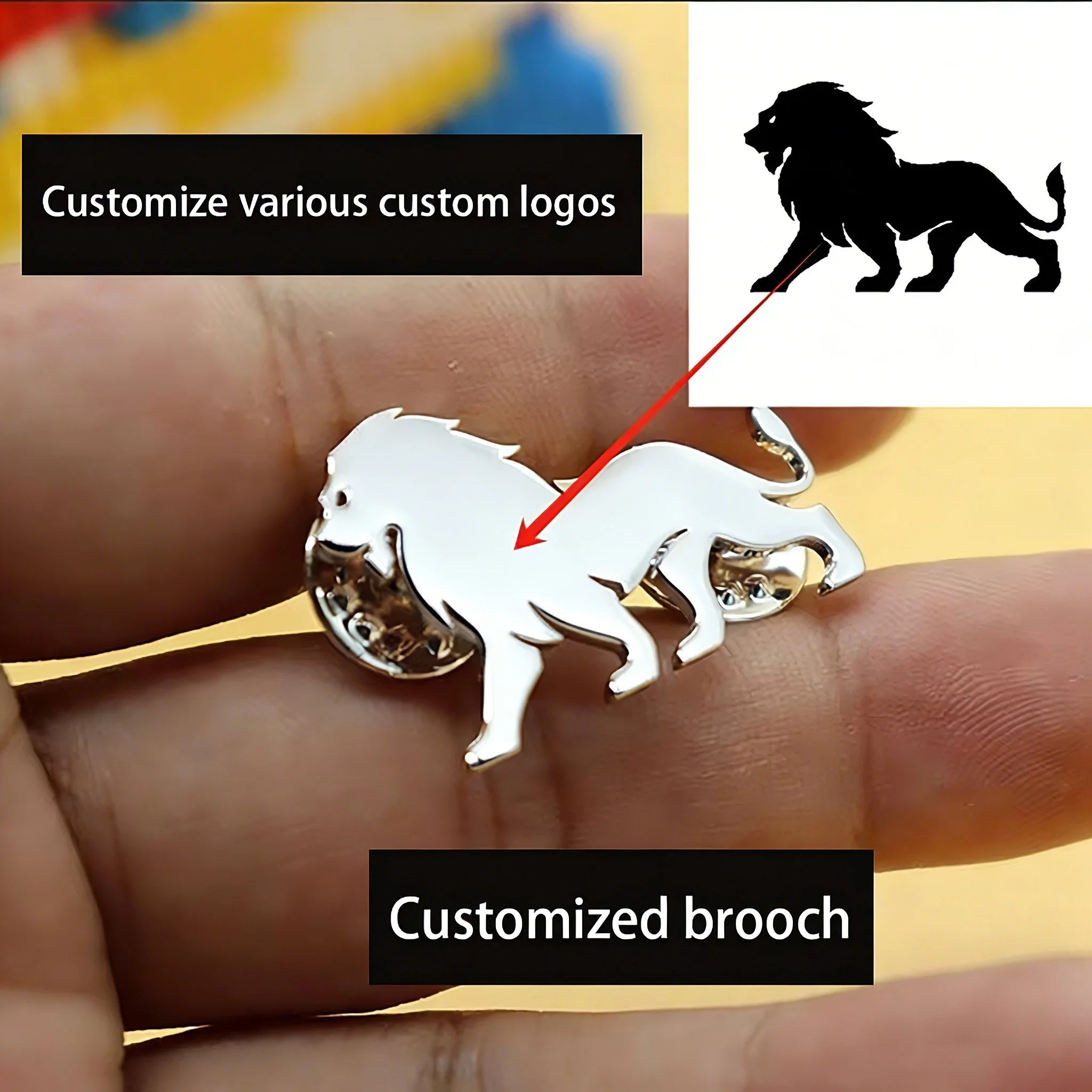 Custom Any Logo Image Brooch Stainless Steel Pins For Men Gentlemen Clothing Accessories Wedding Birthday Brooches Jewelry Gift