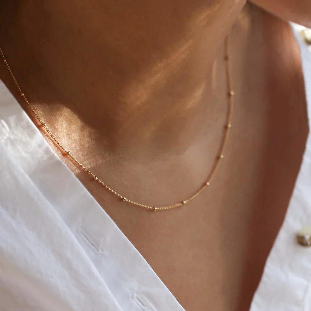 SUNIBI Gold Color Stainless Steel Chain Choker Necklace Women Chain Necklace Sets for Women Gift Jewelry Wholesale