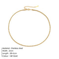 SUNIBI 316L Stainless Steel Chain Necklace for Women Gold Color Statement Choker Necklaces Do Not Fade Jewelry Wholesale