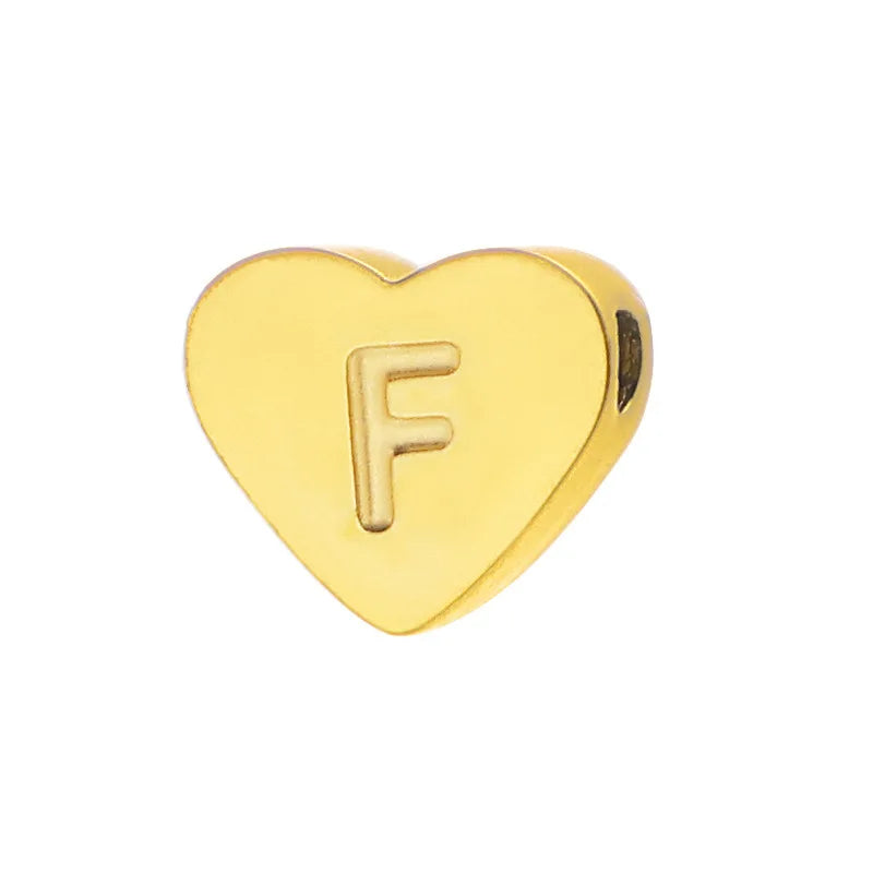 SUNIBI Anfangsbuchstabe Herzform-Anhänger für Halsketten Edelstahl-Halskette für Damen Armband für die Schmuckherstellung von Ohrringen