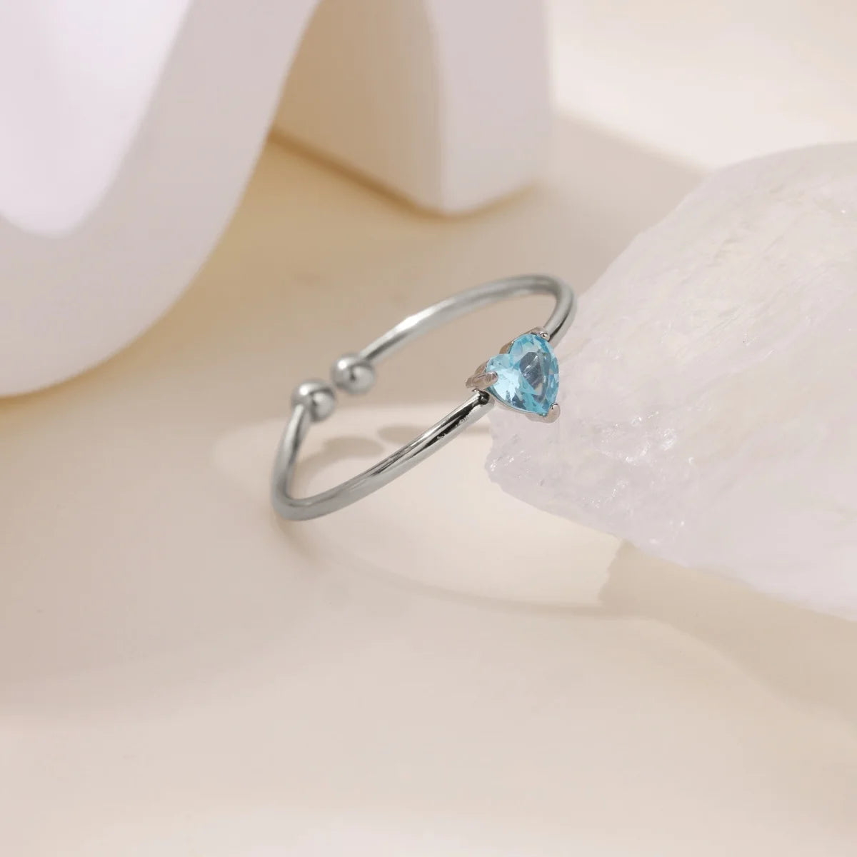 2025 Geburt Bunte Zirkonia Herz Öffnungsringe für Frauen Mode Zierliche Edelstahl Prinzessin Ring Schmuck Hochzeit Geschenk