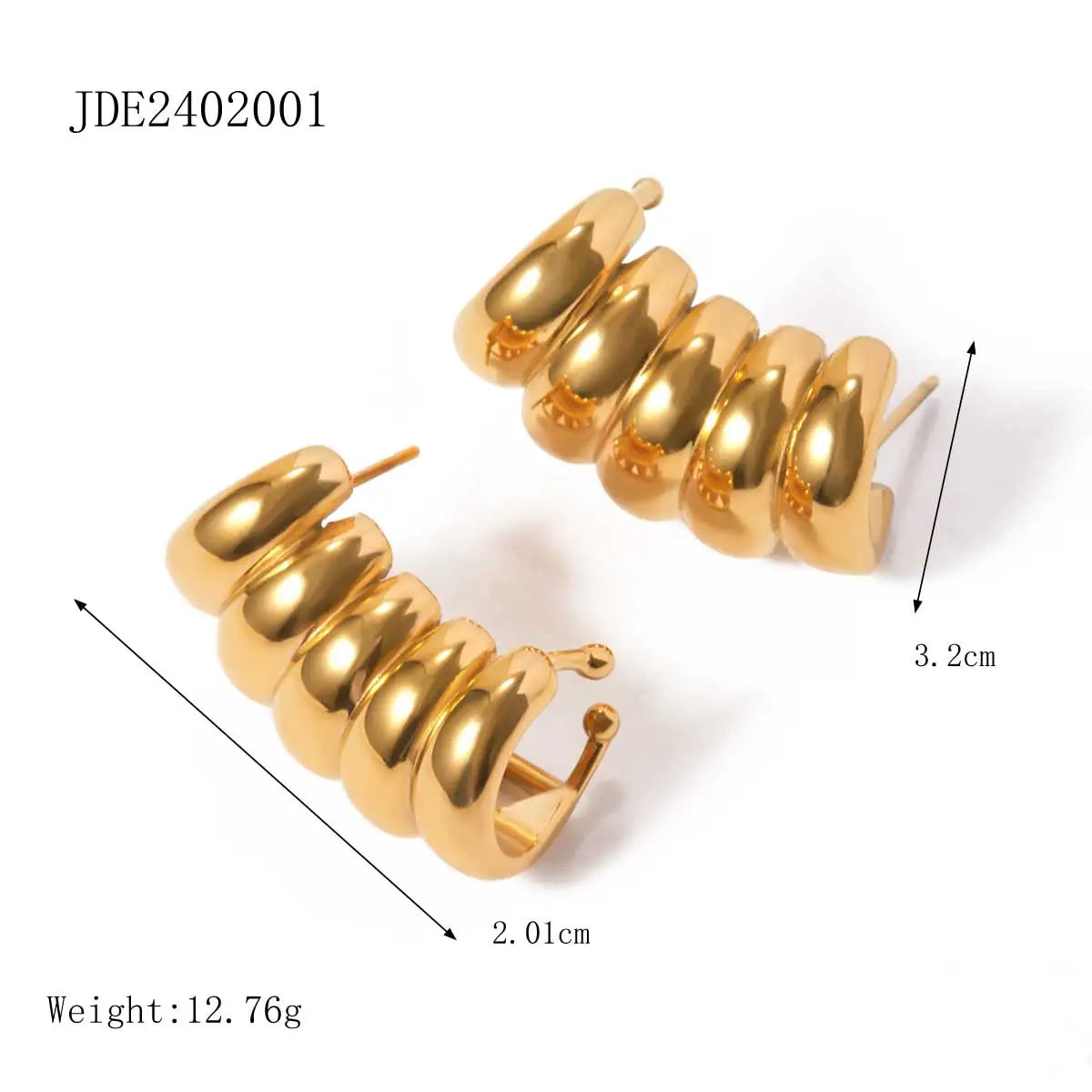 316l Edelstahl Vintage-inspirierte wasserdichte Ohrstecker Personalisierte Charm Mode Schmuck Accessoires Bijoux Geschenk