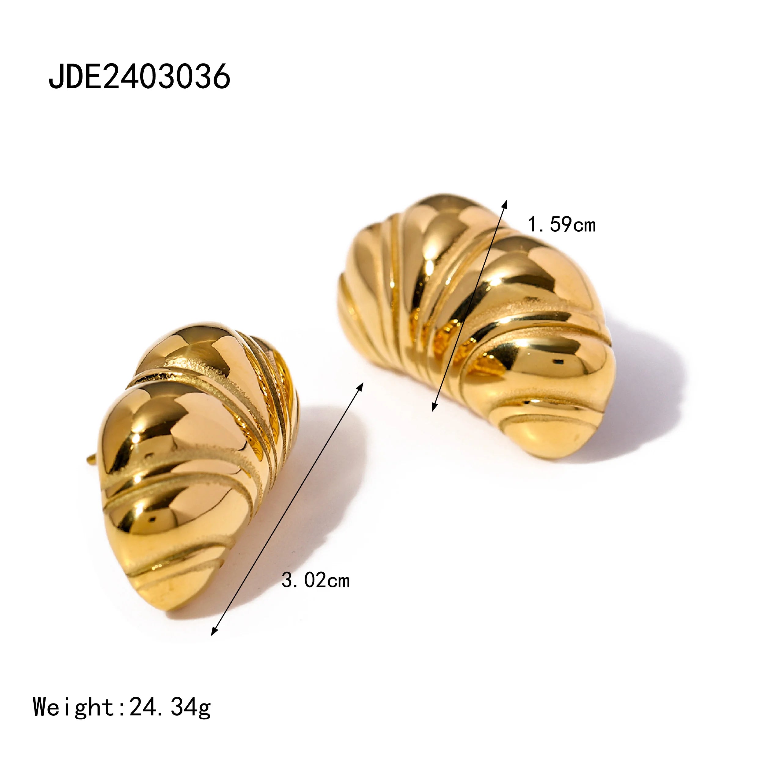316l Edelstahl Vintage-inspirierte wasserdichte Ohrstecker Personalisierte Charm Mode Schmuck Accessoires Bijoux Geschenk