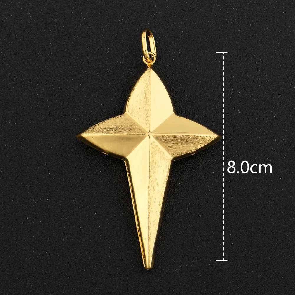 Hip Hop Personality Pendant Gold Color African Map Mermaid Dollar Euro Shape Pendant for Women Men Luxury Copper Chain Jewelry