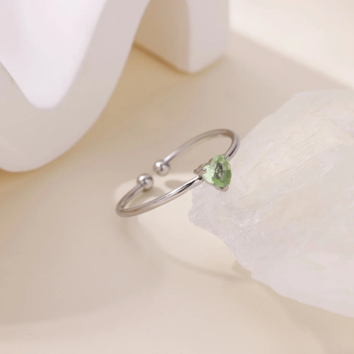 2025 Geburt Bunte Zirkonia Herz Öffnungsringe für Frauen Mode Zierliche Edelstahl Prinzessin Ring Schmuck Hochzeit Geschenk