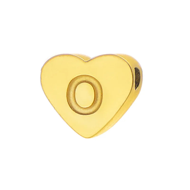 SUNIBI Anfangsbuchstabe Herzform-Anhänger für Halsketten Edelstahl-Halskette für Damen Armband für die Schmuckherstellung von Ohrringen