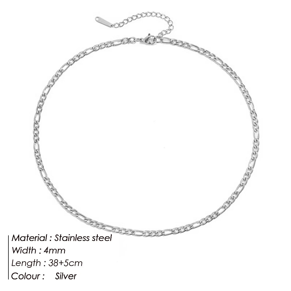 SUNIBI 316L Edelstahl Halskette für Damen Goldfarbene Statement Choker Halsketten Verblassen nicht Schmuck Großhandel