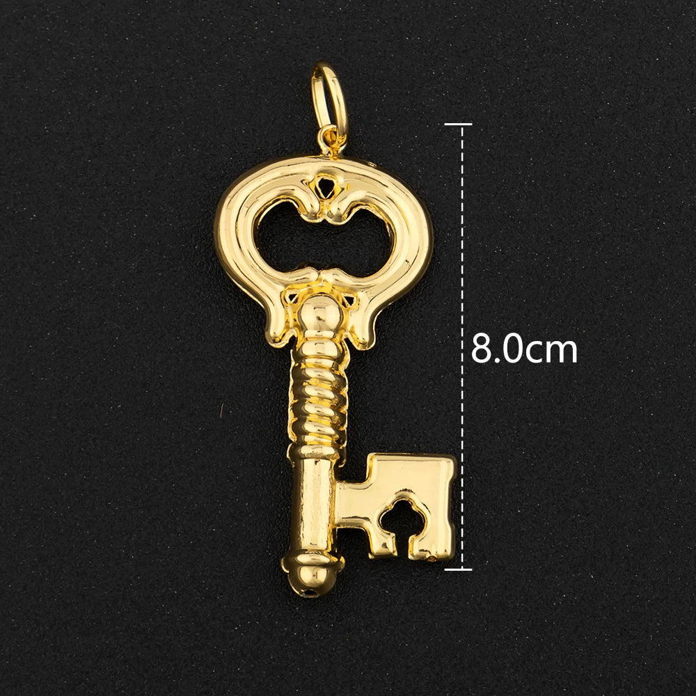 Hip Hop Personality Pendant Gold Color African Map Mermaid Dollar Euro Shape Pendant for Women Men Luxury Copper Chain Jewelry