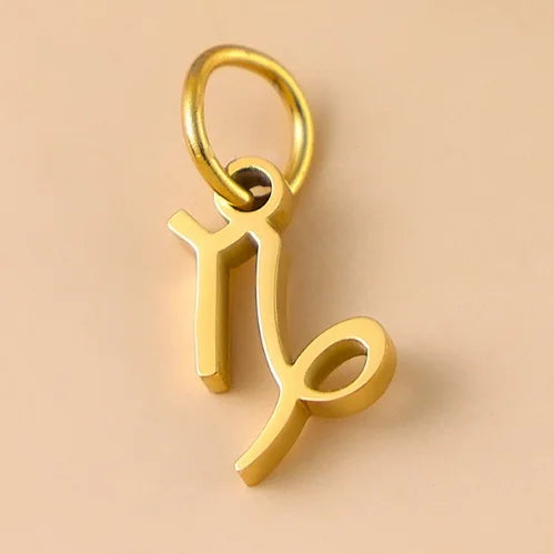 10PCS Stainless Steel Star Zodiac Sign 12 Constellation Pendant Accessories for Necklace Women Man Jewelry Gifts Wholesale