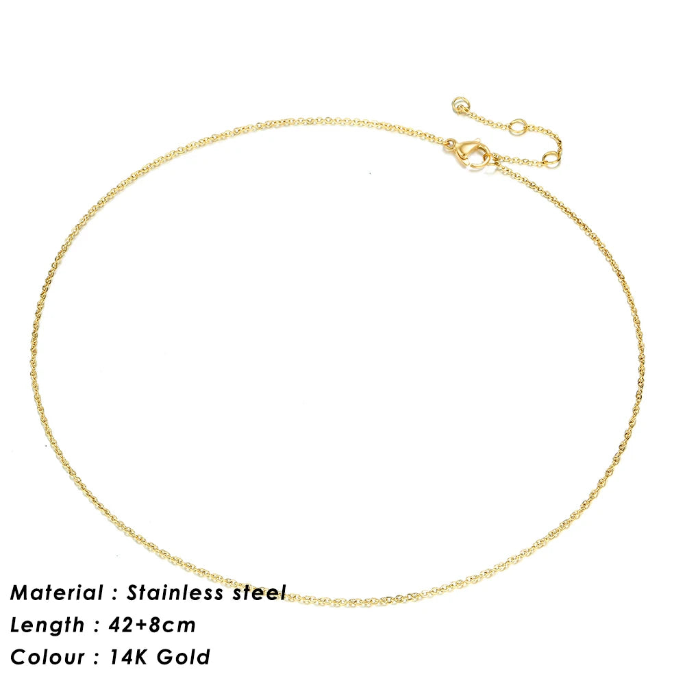 SUNIBI 316L Edelstahl Halskette für Damen Goldfarbene Statement Choker Halsketten Verblassen nicht Schmuck Großhandel